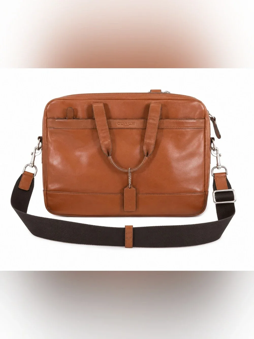 Vintage Coach Leather Laptop / Briefcase Messenger Bag – Brown